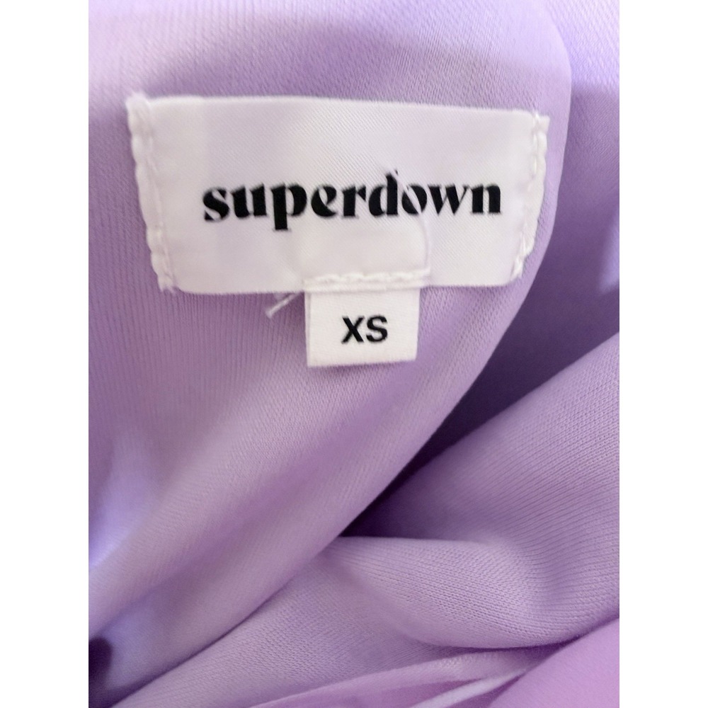 Revolve Super Down Mini Dress XS Lavendar Strappy Tie Back Vacay Beach - Picture 4 of 12